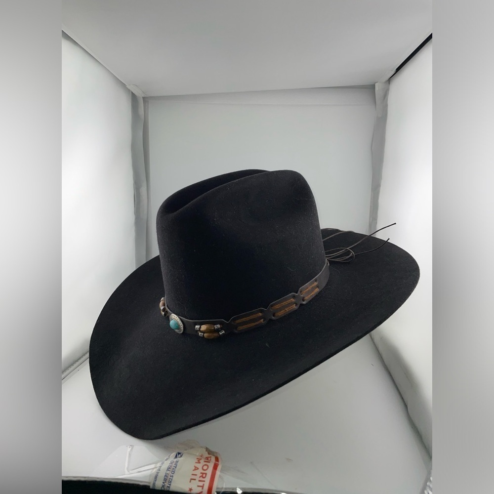 Vintage ‘70s Beaver Brand Men’s 6 3/4 Black Cowboy Hat-5x!